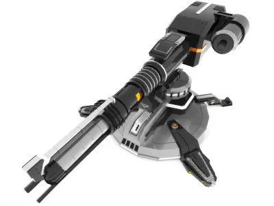 Sci-Fi Turret F48 3D model