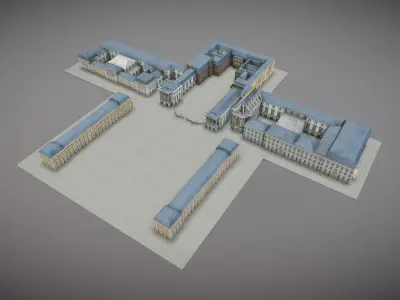Palace of Versailles Low-poly 3D model