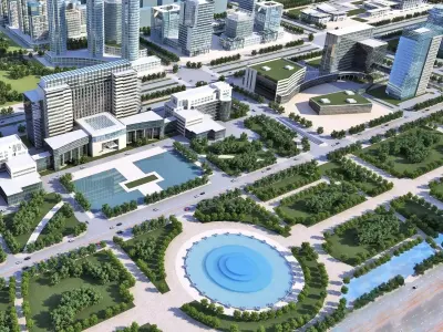 Urban Cityscape Masterplan 3D model