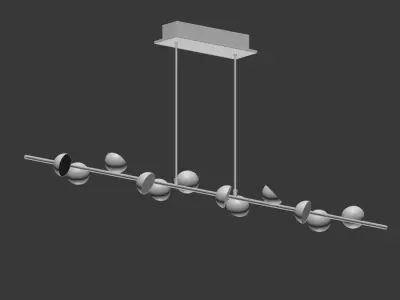 Mantra Adn LED 36w white Linear Pendant Light 3D model