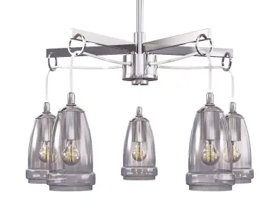 Sea Gull Lighting 5-Light Brushed Nickel Single Tier Chandelier  3D model