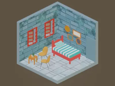 3D Bedroom 3D model