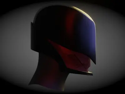 Raven Helmet - Sci-Fi Helmet Low-poly 3D model