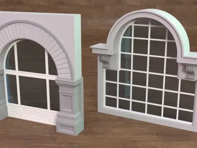 Building Facade Collection 4 - 34 pieces 3D model