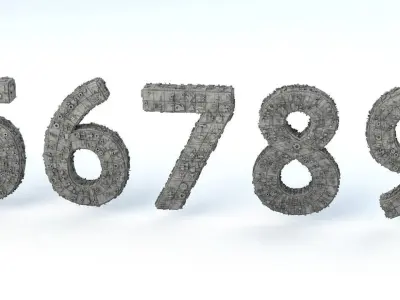 Sci Fi Shapes The Numbers 3D model