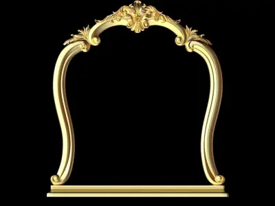carved mirror 3D model