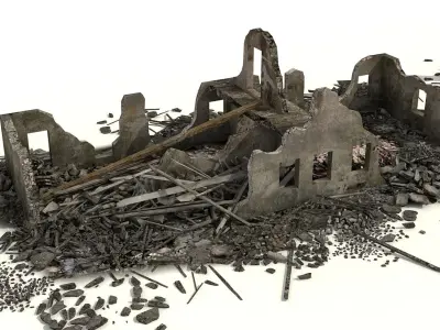  Ruined Damaged Buildings Collection 4 