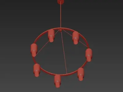 Sola 48 Modern Chandelier by Niche 3D model