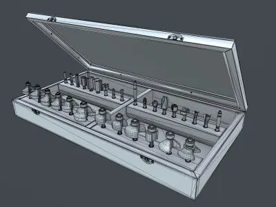 Milling Cutter Router Bit Set 3D model