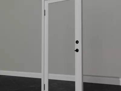 Glass Door Low-poly 3D model order