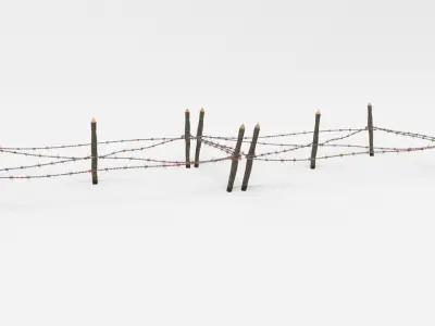 Barb Wire Obstacle 3D model