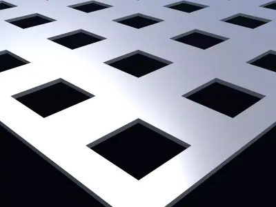 Perforated panel with 25 percent opening 25O115 3D model