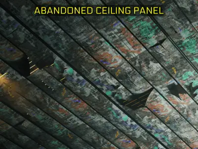 Abandoned Ceiling Panel - Game Ready Low-poly 3D model