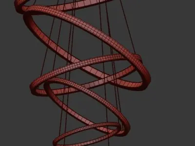 Wheel Long Gold DIMM 3D model