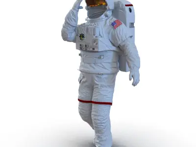  Extravehicular Mobility Unit without Visor Rigged for Cinema 4D 