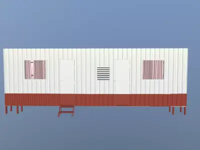 Portable Cabins Low-poly 3D model