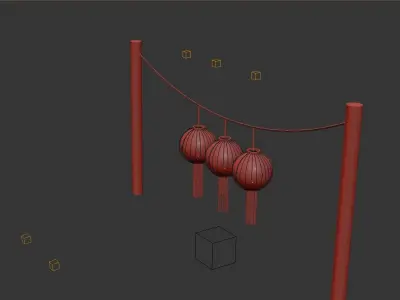 Chinese Lamps  Free 3D model