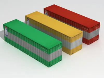 Cargo containers 3D model