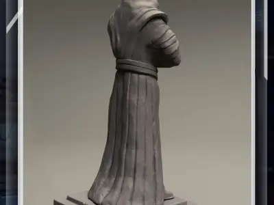 Star wars 3d printable jedi temple statue figurine 3D print model