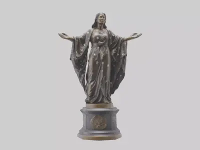 The Path of Freedom statue model Low-poly 3D model
