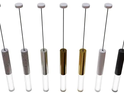 Cylindrical Pendant Lamp 3D model