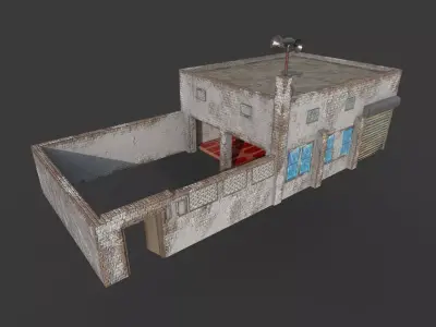 Village Mosque Low-poly 3D model