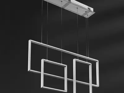 Rectangle Geometry Chandelier Loft-Concept 3D model