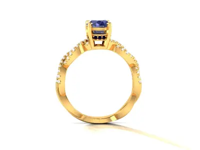 Solitaire Engagement Wedding Ring 3dm Render Detail  3D print model buy