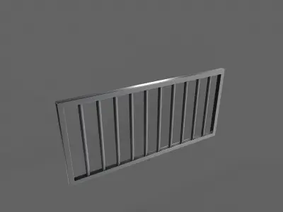 PBR Prison Window 3 Low-poly 3D model