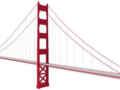 Golden Gate Bridge 3D model