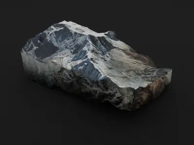 Annapurna IV Low-poly 3D model