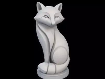 Minimalist Raccoon Sculpture 3D print model