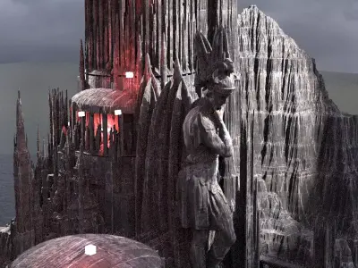 Middle Earth Architecture Dark Fantasy 3D model