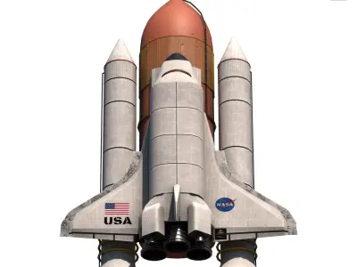 space shuttle Low-poly 3D model shop