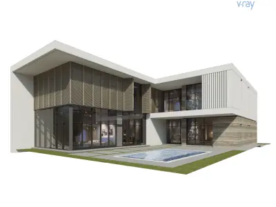 Modern Townhouses 022 3D model