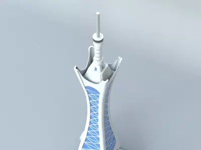 Prism Tower Low-poly 3D model