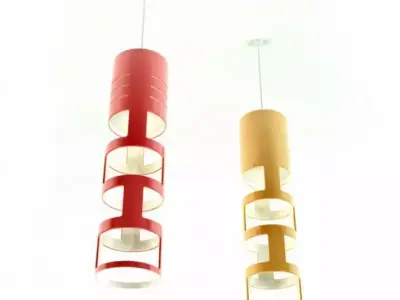 Modern Colorful Chandelier 3D model