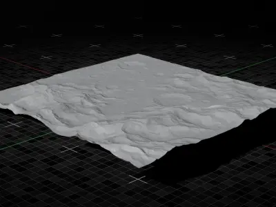 Moon Mountain 4 with 8K Textures 3D model