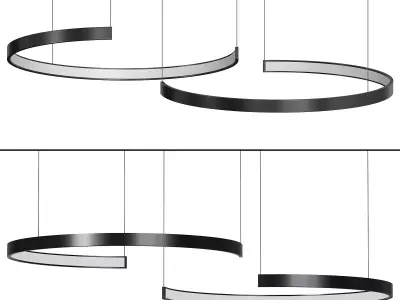 Suspension lamp LED 3D model