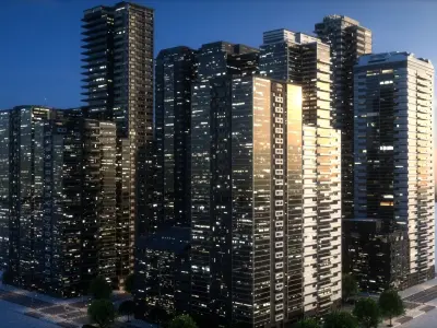 City Block Type B24 3D model
