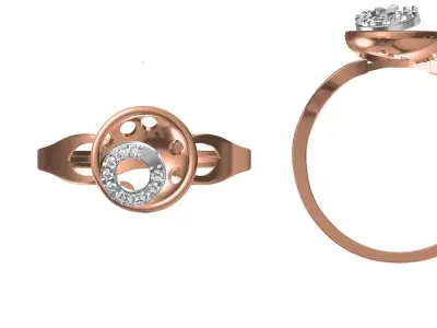 Light Weight Wedding Engagement Women Ring STL JCD Details 3D print model