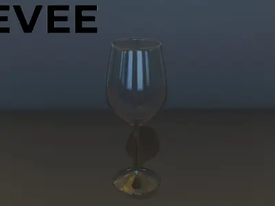 Wine Glass 3D Model 3D model