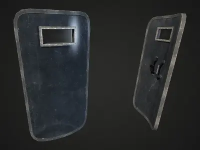 Riot Shield - Low Poly Low-poly 3D model