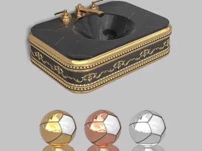 Classic Wash Basin 7 3D model