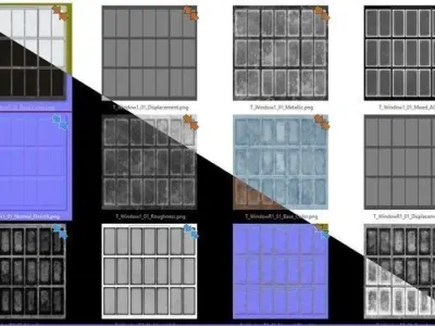Window - Game Ready - PBR air filter Low-poly 3D model