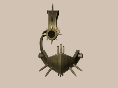 Steampunk Face Mask - SciFi Character Design Low-poly 3D model
