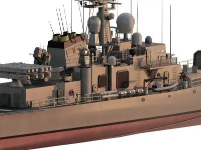 FAST ATTACK GUIDED MISSILE BOAT 3D model