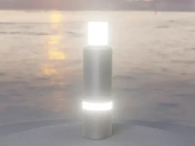 Low-Poly Basic Light Column 6 - Street Light Set-9 Low-poly 3D model