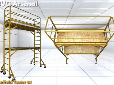 Modular Scaffold - HQ Low-poly 3D model