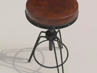 Industrial bar stool Free 3D model